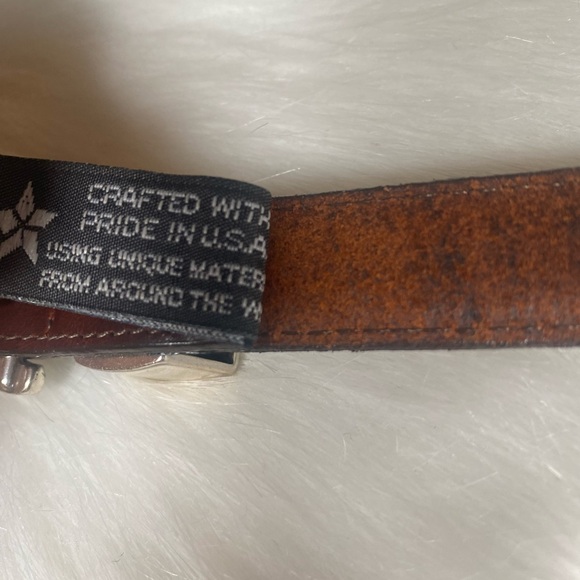 Brighton Leather Belt Brown Womens sz L 34 Silver Tone Buckle Crafted In USA main image 6